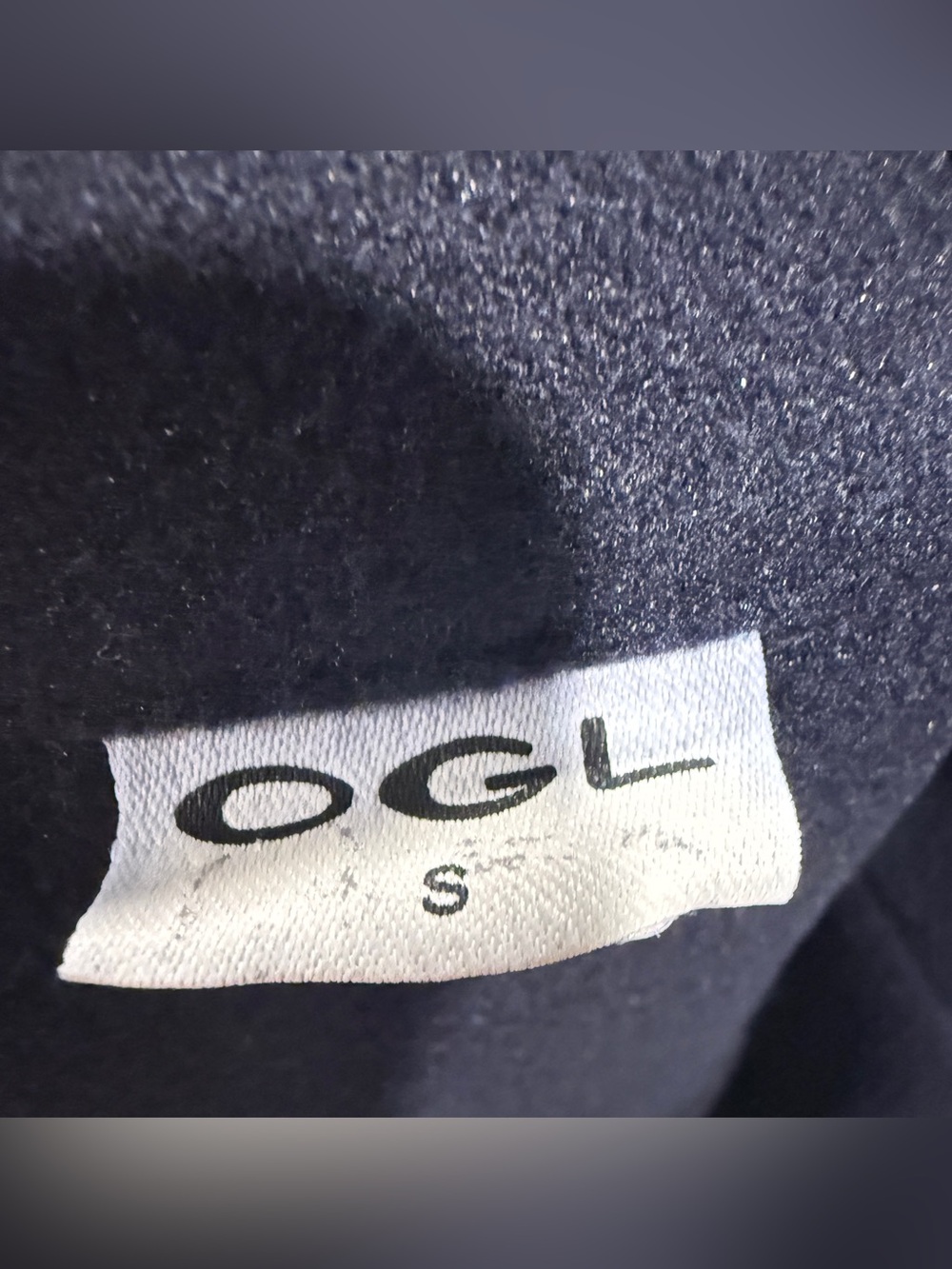 OGL Navy Cropped Zip Front Jacket Size Small | Minimalist Collared Jacket | - Picture 7 of 9